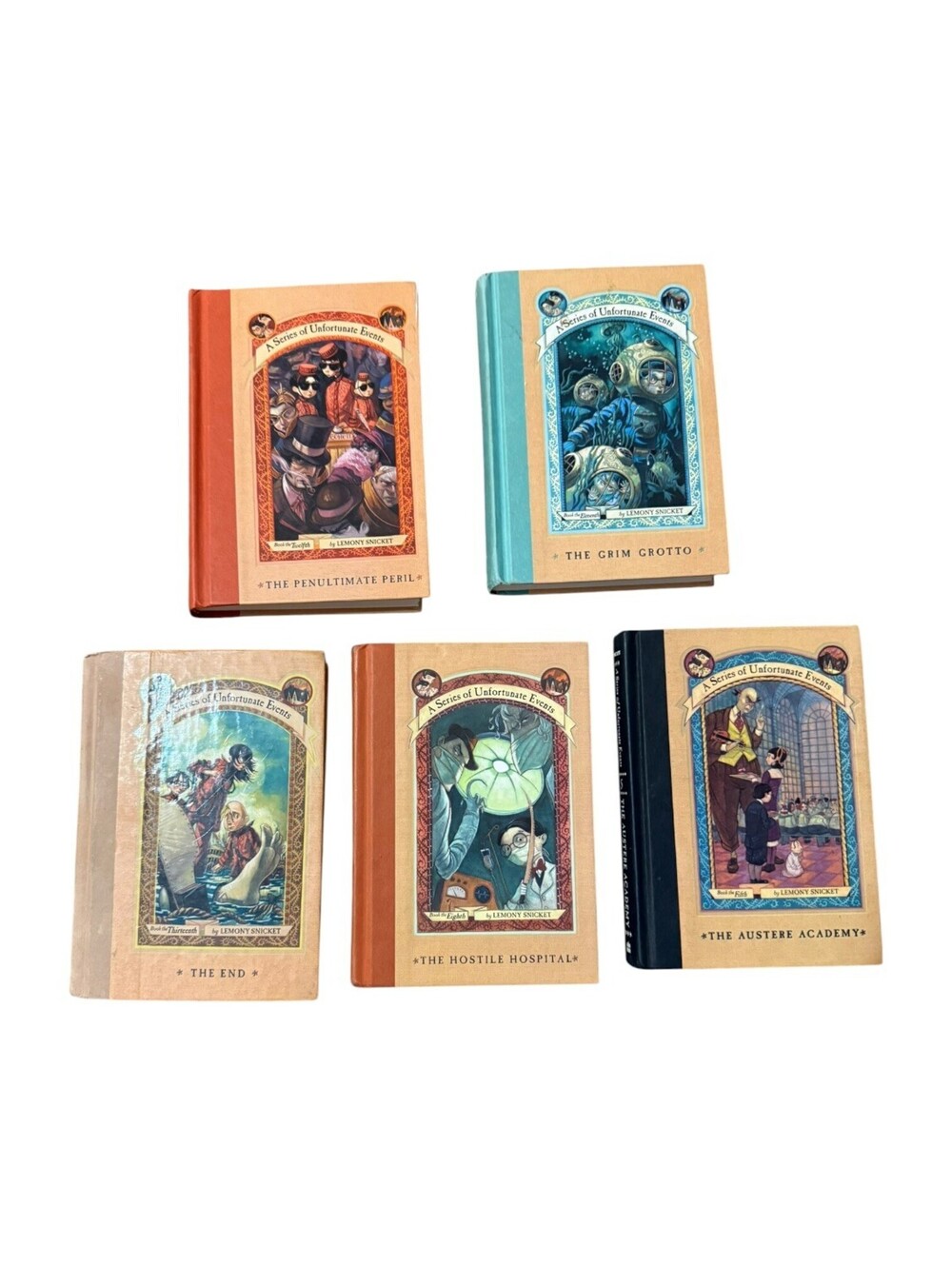 A Series of Unfortunate Events Books Lemony Snicket - 5 Hardcover Books First ed